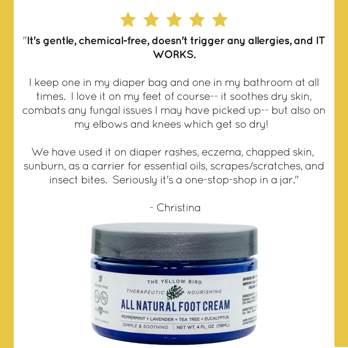 All Natural Foot Cream