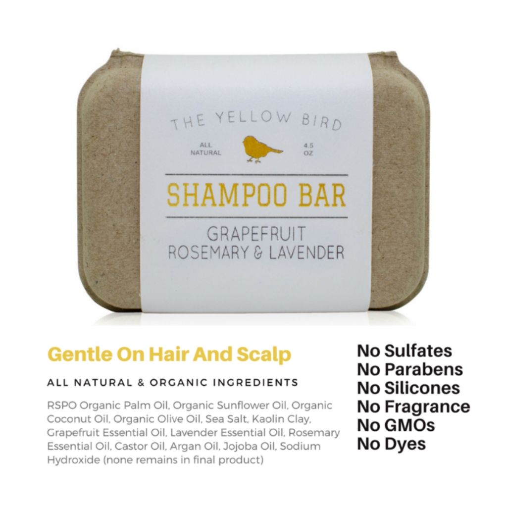 Grapefruit Rosemary Lavender Shampoo Bar