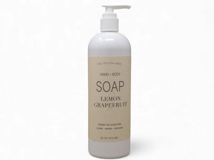 Lemon Grapefruit Liquid Hand Soap and Body Wash